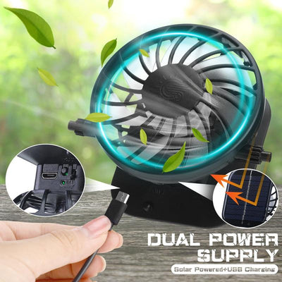 Men'S Sun Hats with 2 One Solar Fan Fishing Hat Wide Brim Sun Hat Outdoor Summer Camping Beach, USB and Solar Powered