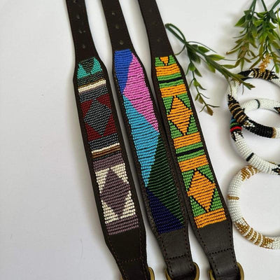 Maasai Beaded Dog Collar - Traditional East African Accessory for Your Pet
