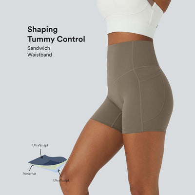 Halara Ultrasculpt Socinched High Waisted Tummy Control Side Pocket Shaping Training Biker Shorts #Outdoorfun