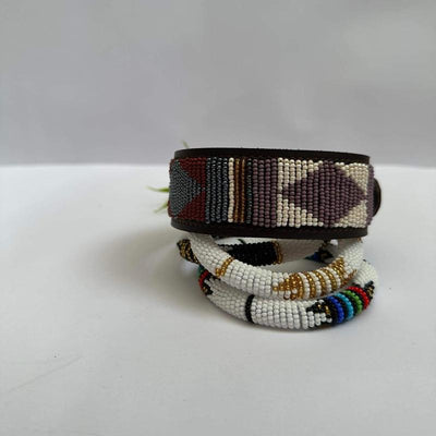Maasai Beaded Dog Collar - Traditional East African Accessory for Your Pet