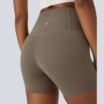 Halara Ultrasculpt Socinched High Waisted Tummy Control Side Pocket Shaping Training Biker Shorts #Outdoorfun