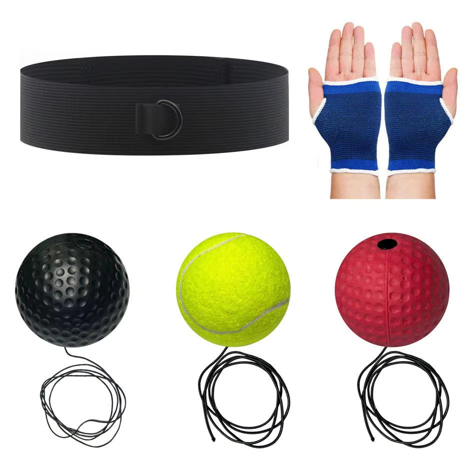 Boxing Speed Ball Head-Mounted PU Punch Ball MMA Sanda Training Hand Eye Reaction Gym Sandbag Muay Thai Boxeo Fitness Equipment