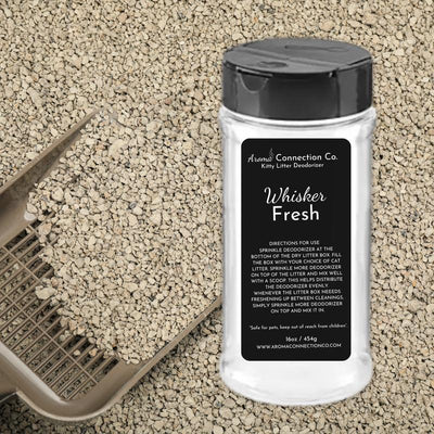 Highly Scented Pet Litter Deodorizer, Bed, Carpet, and Upholstery, 16Oz/450G, Woodland Purrfection Whisker Fresh Sacred Paws Pet Cat